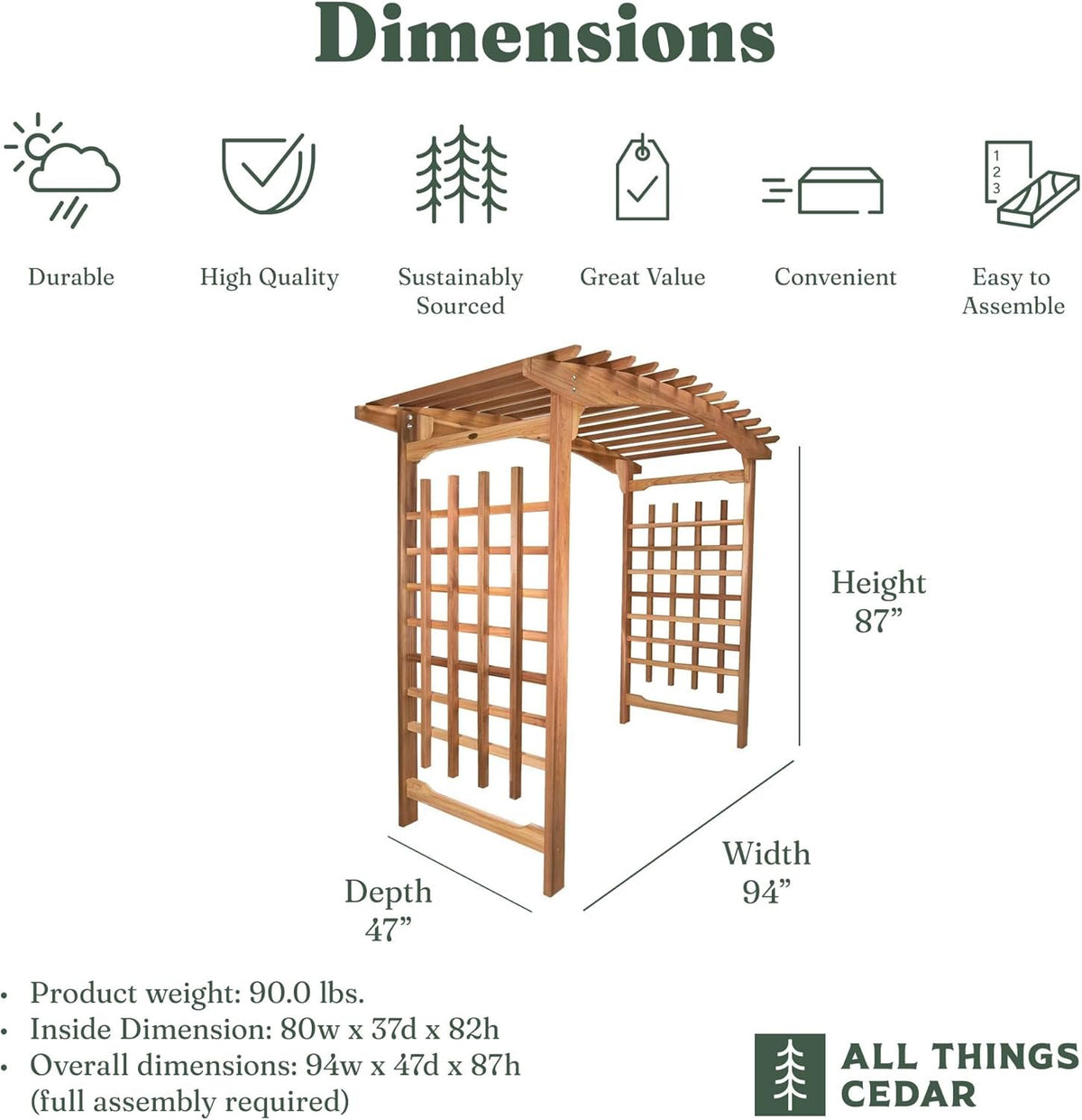 All Things Cedar Pagoda Wedding Arbor – view 3