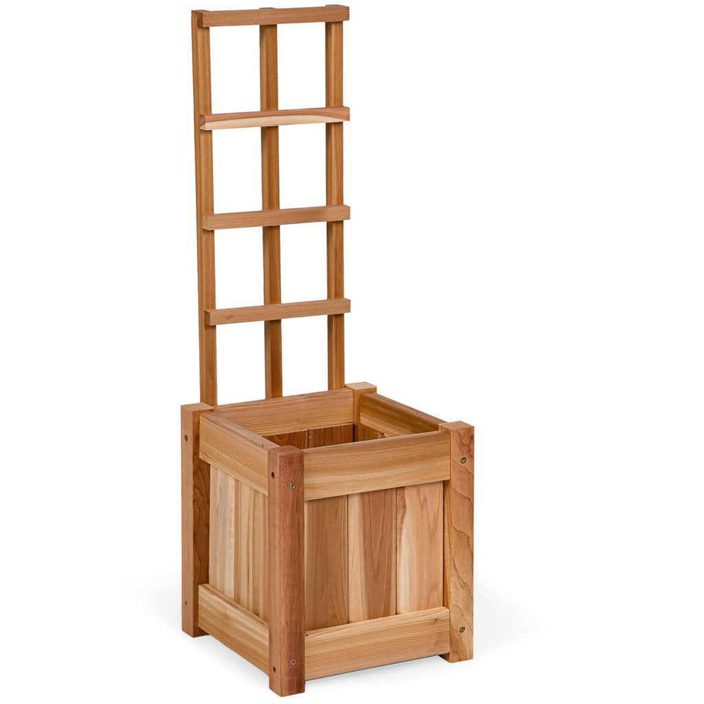 All Things Cedar 12w x 12d x 13h Set of 2 Planter Box's with Trellis – view 2