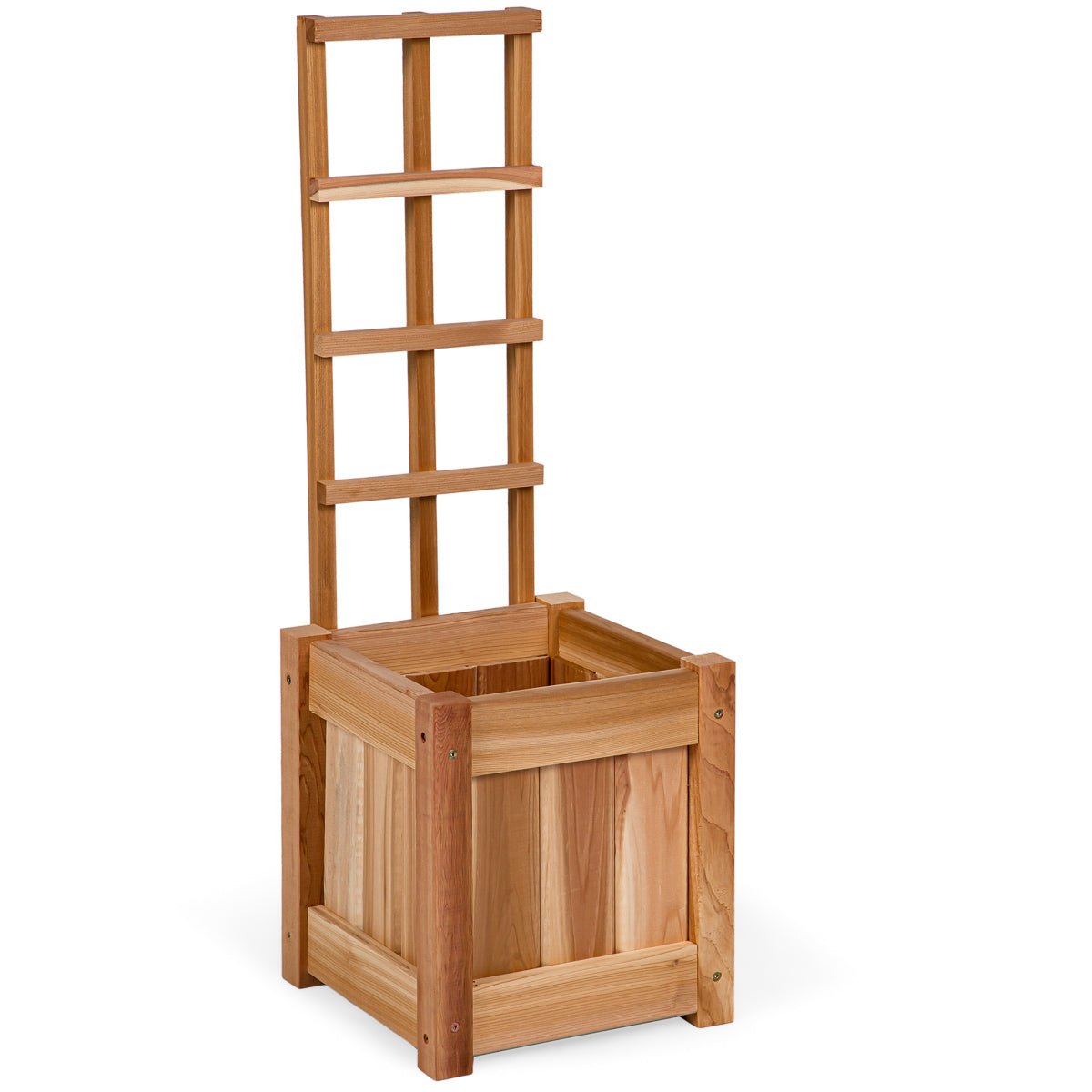 All Things Cedar 12w x 12d x 13h Set of 2 Planter Box's with Trellis – view 2