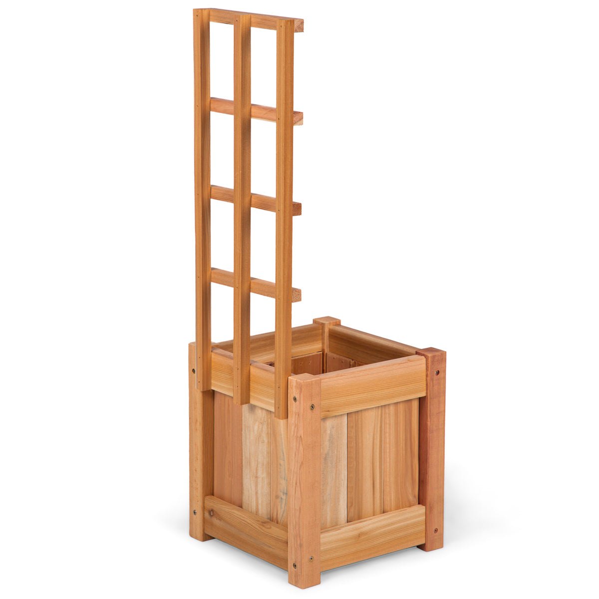 All Things Cedar 12w x 12d x 13h Set of 2 Planter Box's with Trellis – view 4