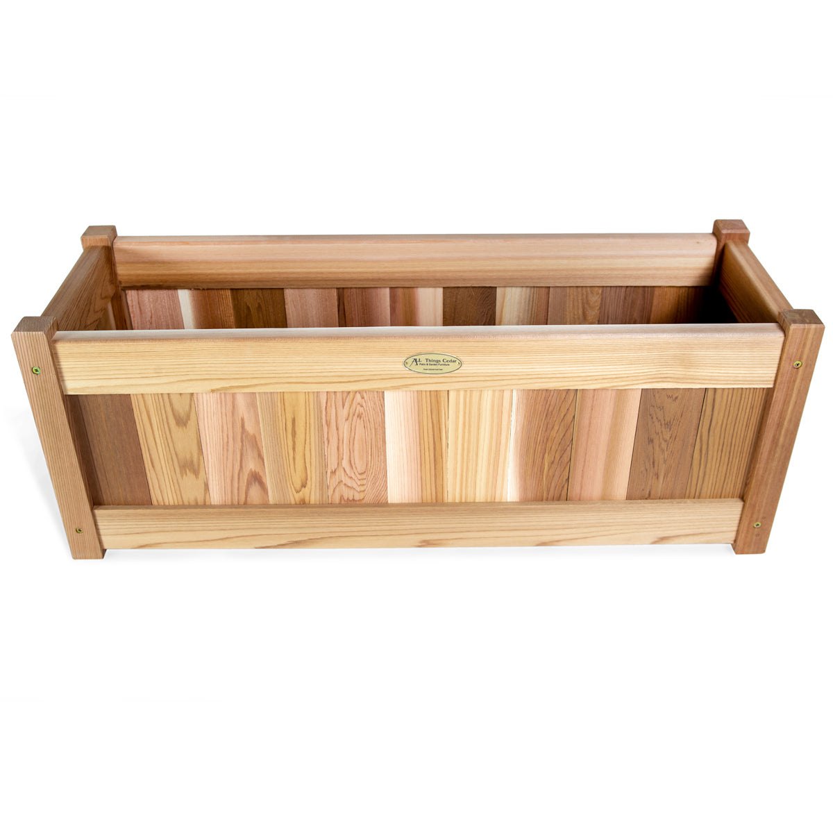 All Things Cedar 32w x 11d x 12h Twin Planter Boxes and Trellis Privacy Screen Set – view 3