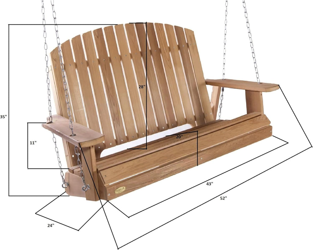All Things Cedar Cedar Pergola with Swing – view 5