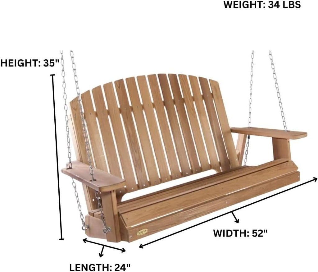 All Things Cedar Pergola Swing with Comfort Swing Springs – view 4