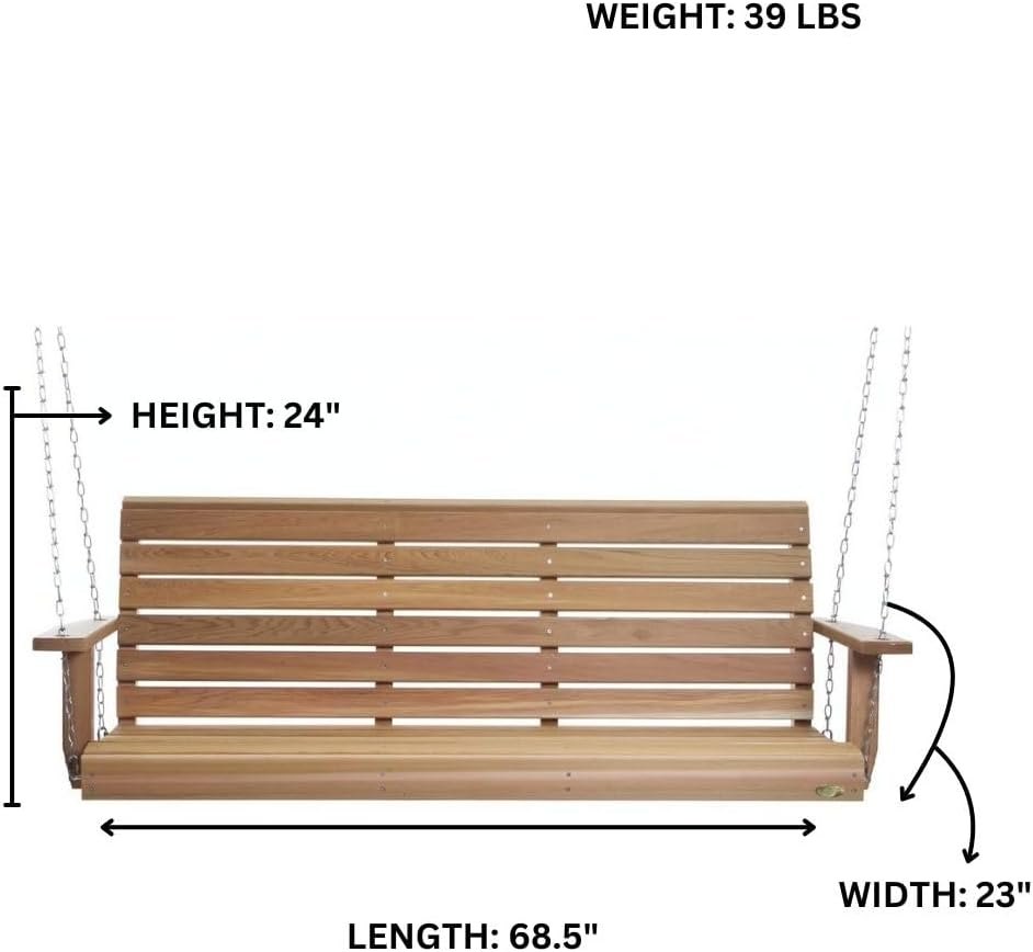 All Things Cedar 5-ft Porch Swing – view 4