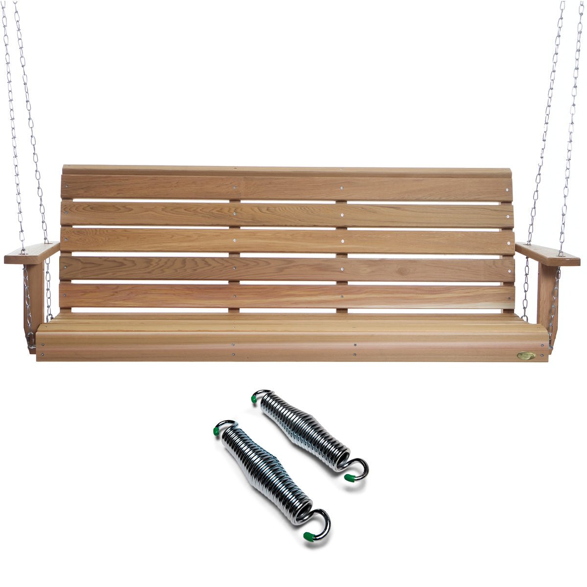 All Things Cedar 5-ft Porch Swing with Comfort Swing Springs
