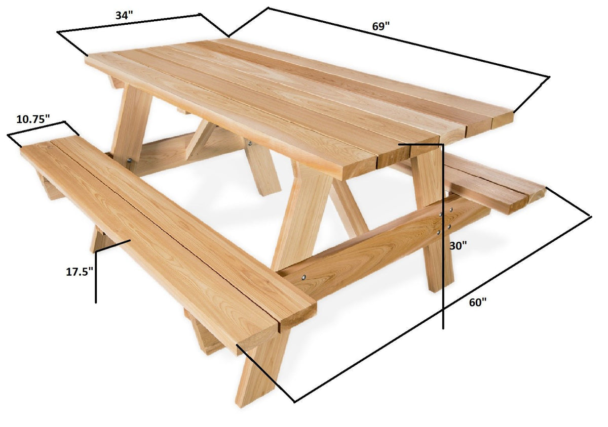 All Things Cedar 6-ft Classic Picnic Table – view 6