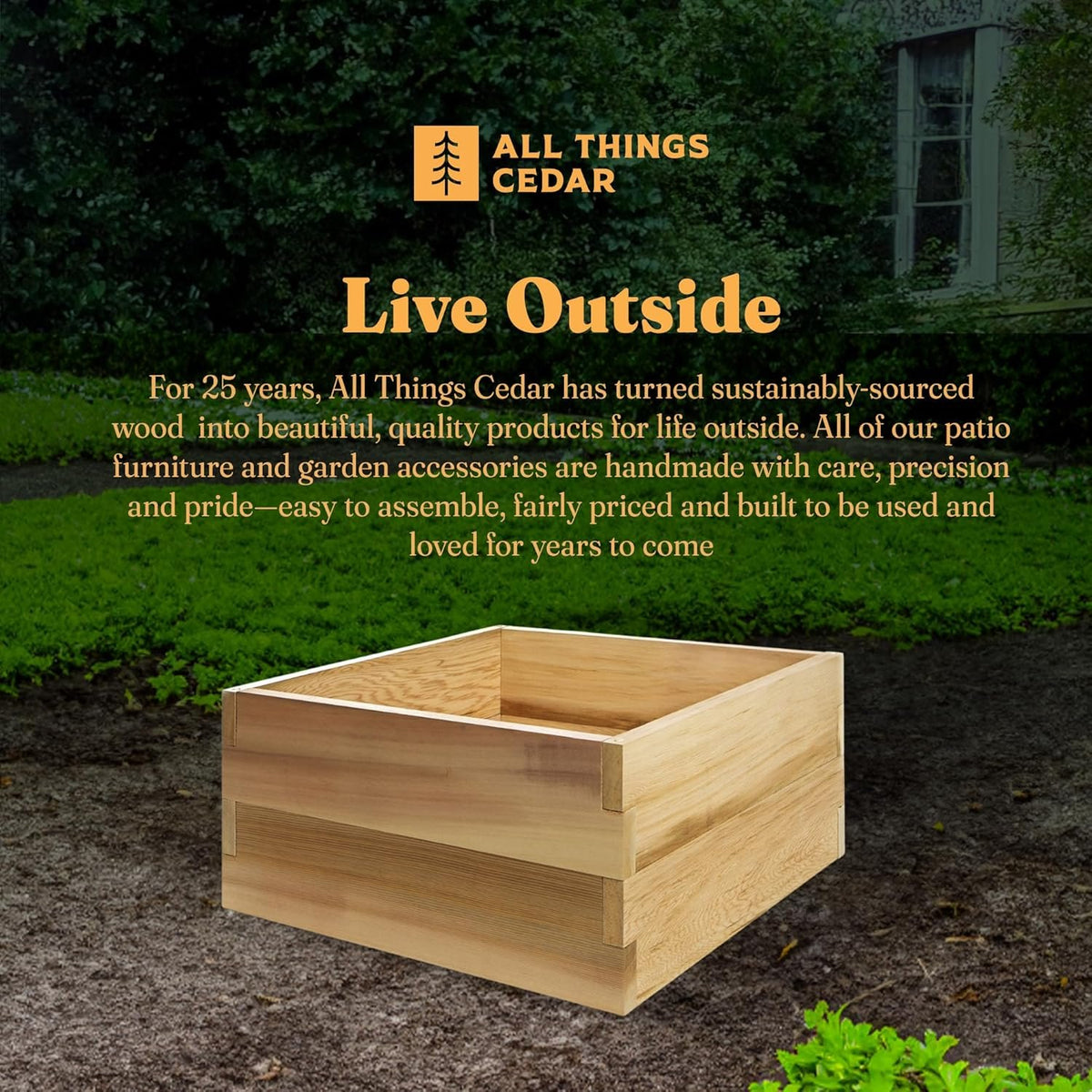 All Things Cedar 2-ft Square 2-Tier Raised Garden Box – view 5