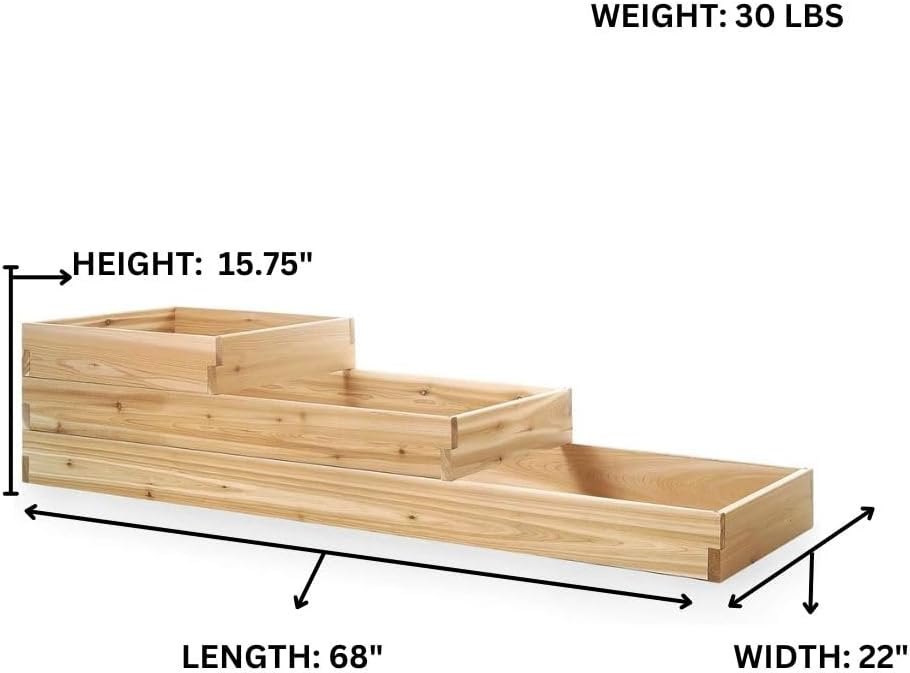All Things Cedar 3-Step Tiered Garden Box – view 4