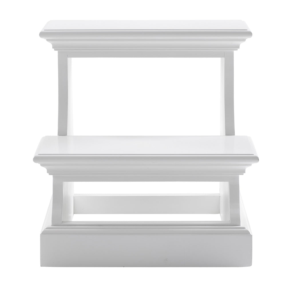 NovaSolo Halifax Bed Step Stool, Classic White