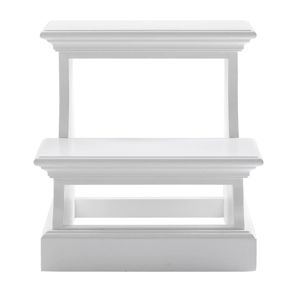 NovaSolo Halifax Bed Step Stool, Classic White
