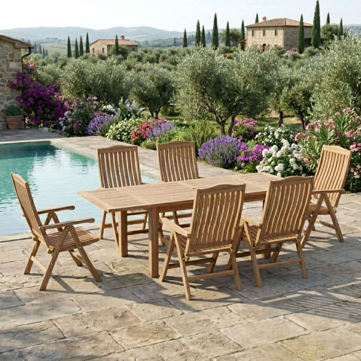 Anderson Teak Bahama Katana 7-Piece Dining Set – view 2