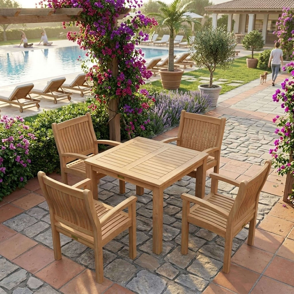 Anderson Teak Bahama Sahara 5-Piece Bistro Table – view 2