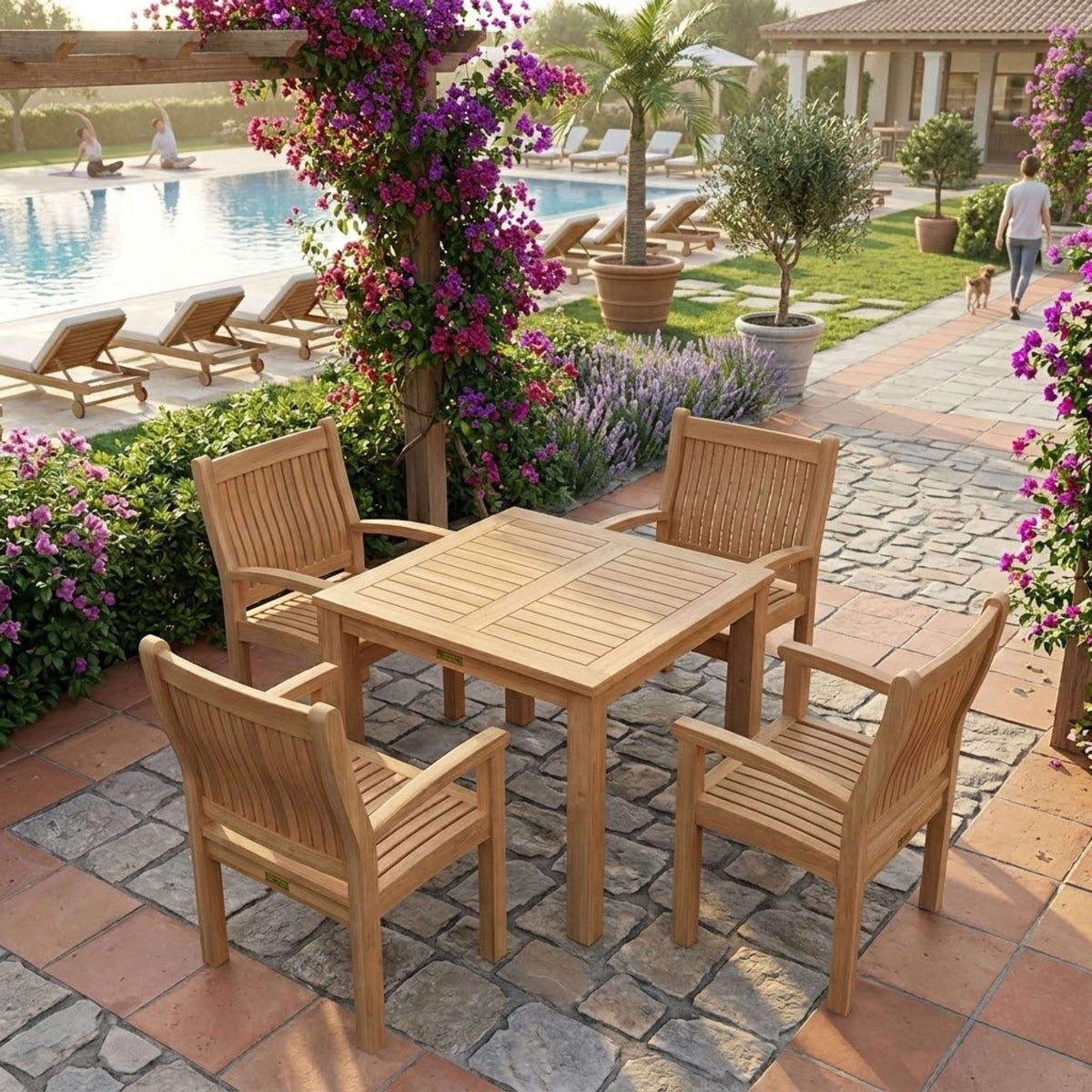 Anderson Teak Bahama Sahara 5-Piece Bistro Table – view 2