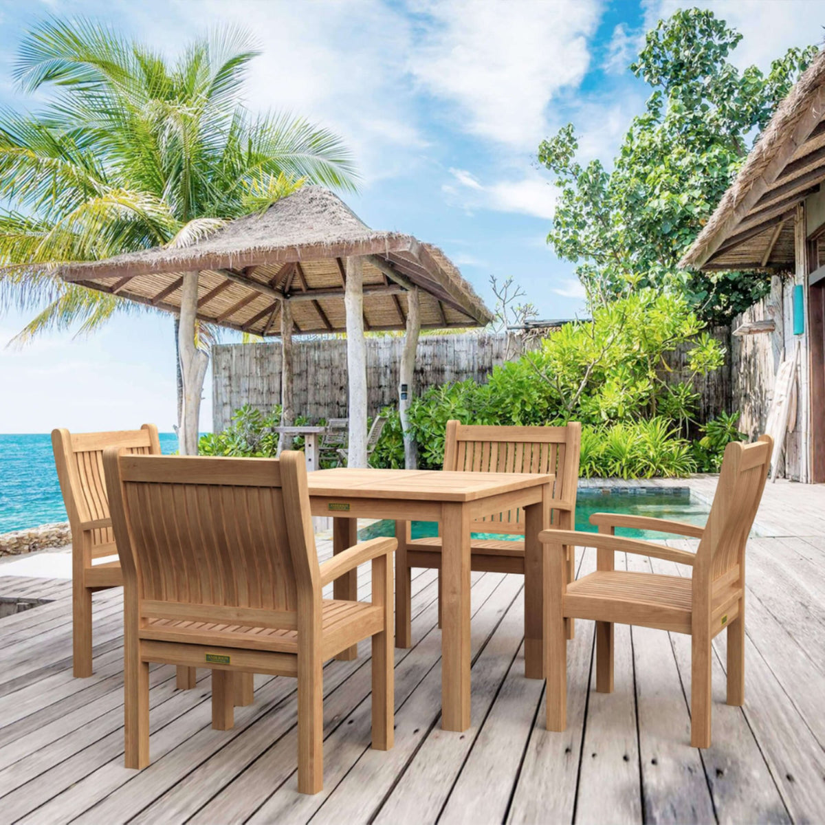 Anderson Teak Bahama Sahara 5-Piece Bistro Table – view 3
