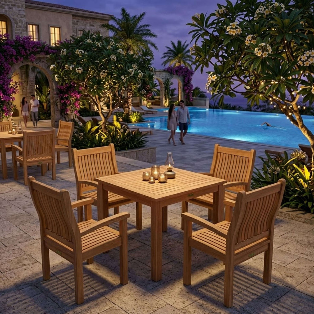 Anderson Teak Bahama Sahara 5-Piece Bistro Table – view 4