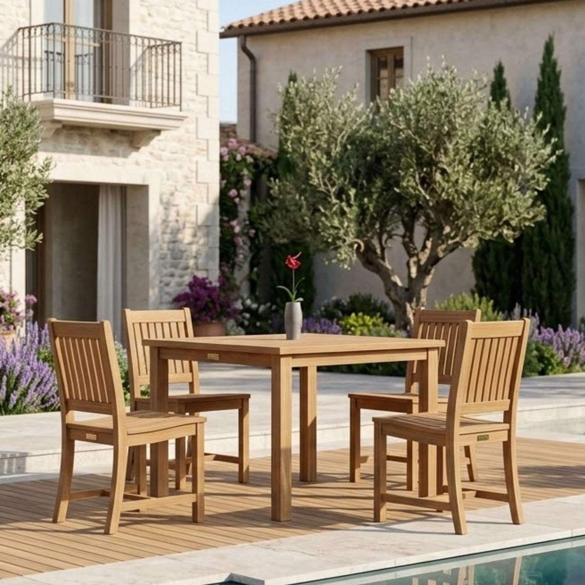 Anderson Teak Lisbon 5-Piece Dining Table Set – view 2