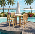 Anderson Teak Bahama Avalon 5-Piece Round Bar Set