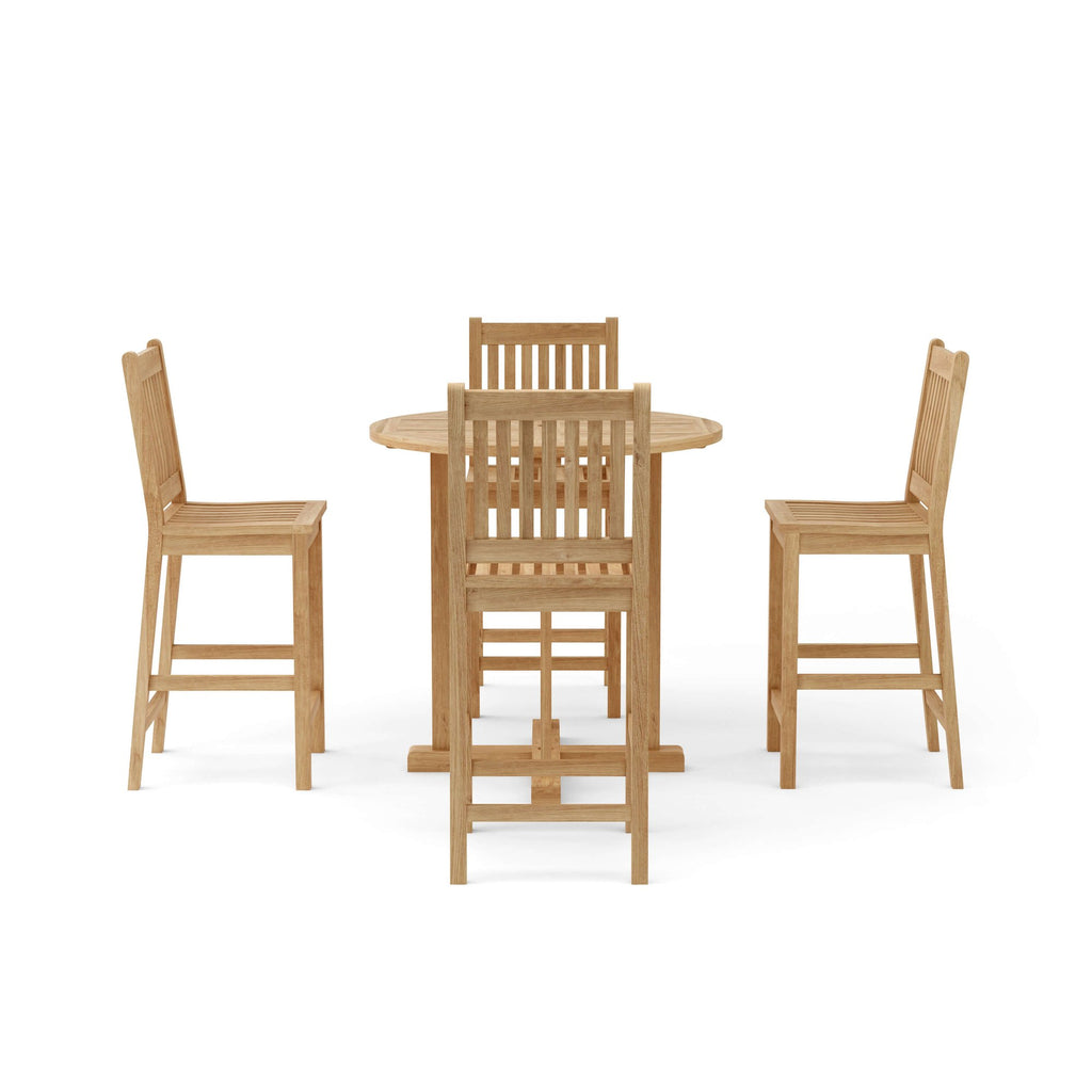 Anderson Teak Bahama Avalon 5-Piece Round Bar Set – view 7