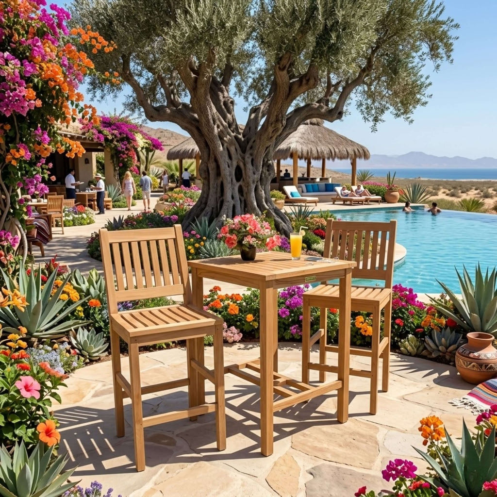 Anderson Teak Bahama Avalon 3-Piece Square Bar Set – view 2