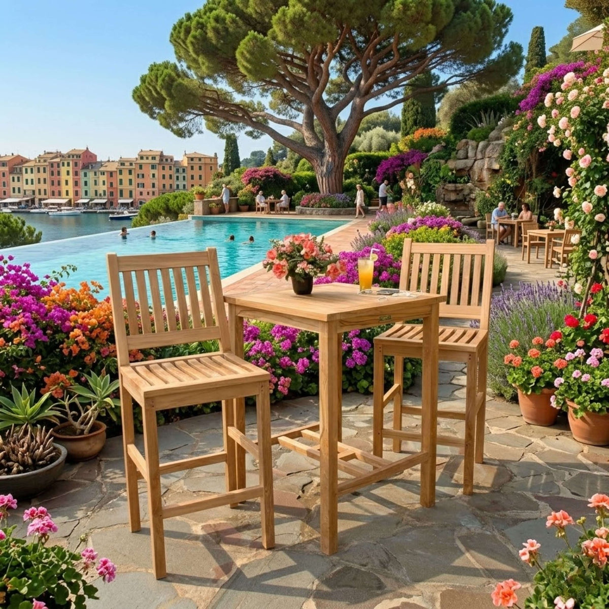 Anderson Teak Bahama Avalon 3-Piece Square Bar Set – view 4