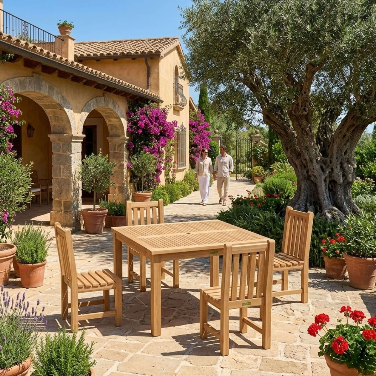 Anderson Teak Windsor Classic Side Chair 5-Piece Dining Table Set – view 2