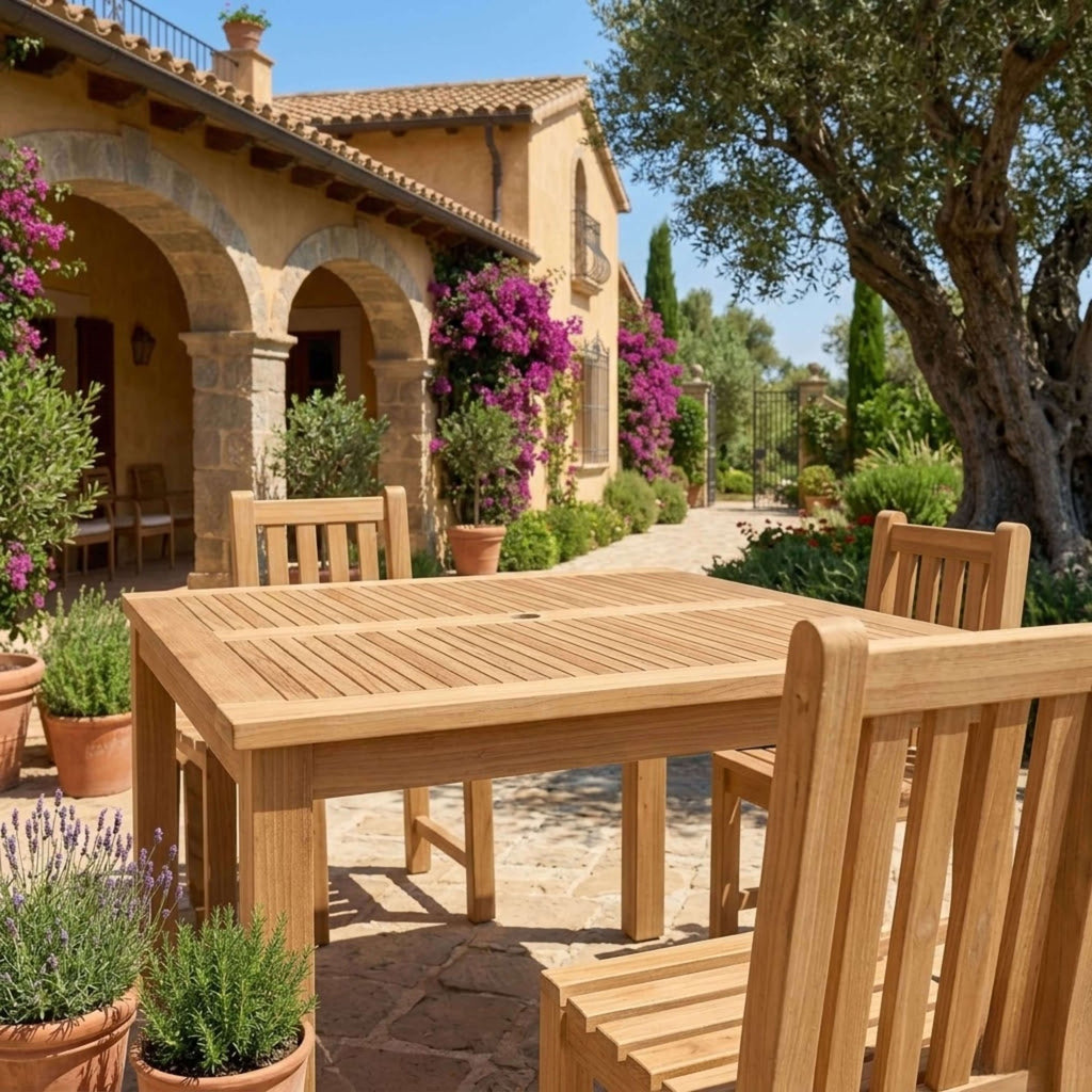 Anderson Teak Windsor Classic Side Chair 5-Piece Dining Table Set – view 4
