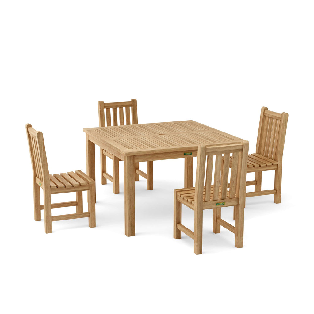 Anderson Teak Windsor Classic Side Chair 5-Piece Dining Table Set – view 5