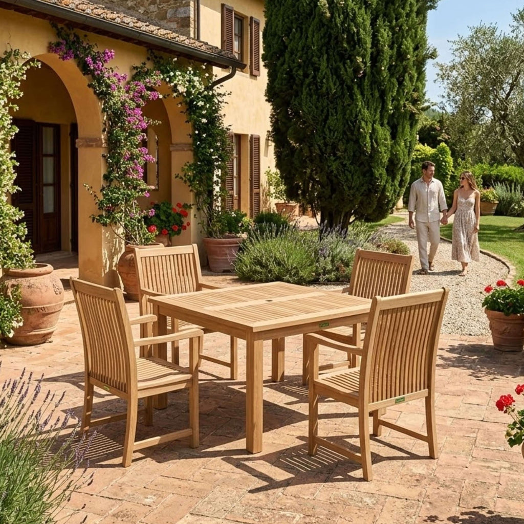 Anderson Teak Windsor Chicago 5-Piece Dining Table Set – view 2