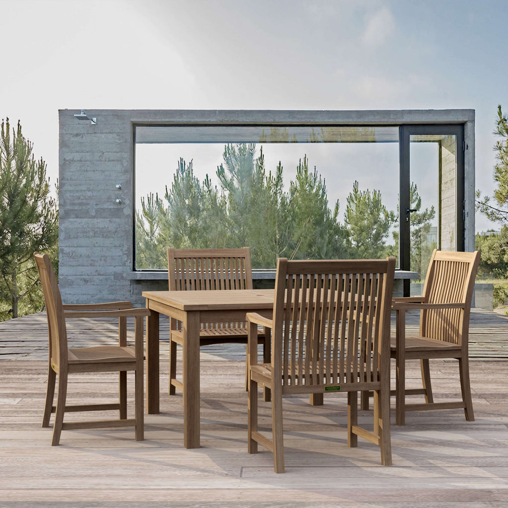 Anderson Teak Windsor Chicago 5-Piece Dining Table Set – view 4