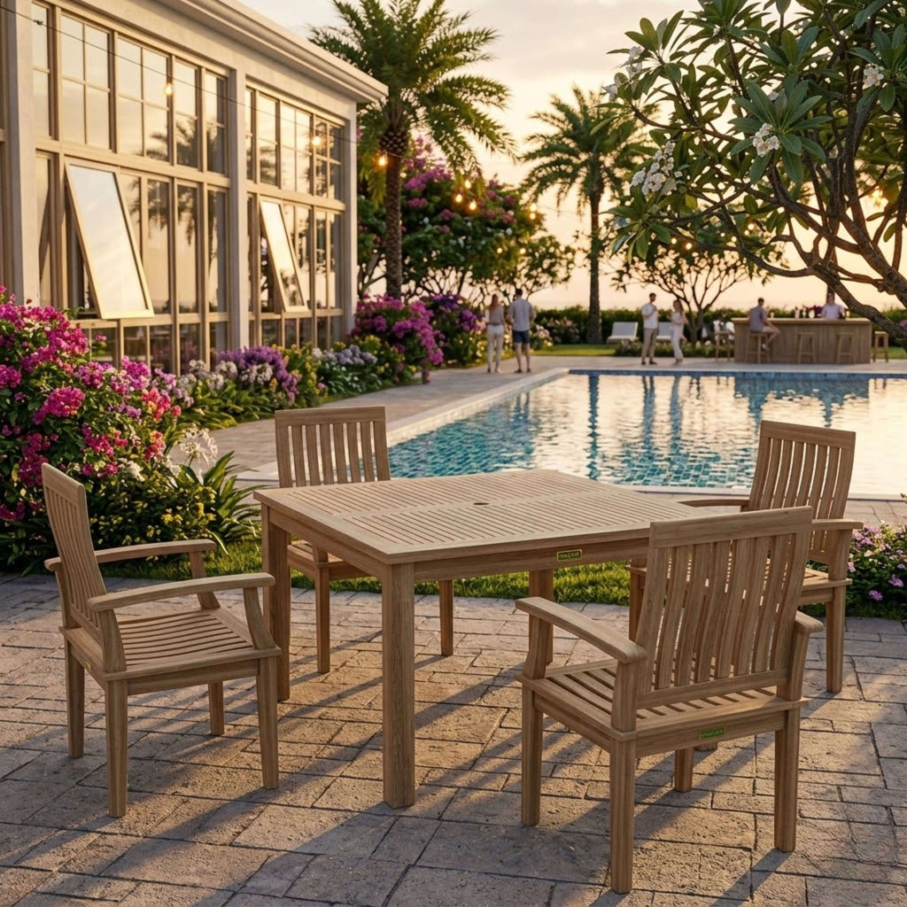 Anderson Teak Windsor Brianna 5-Piece Dining Table Set – view 2