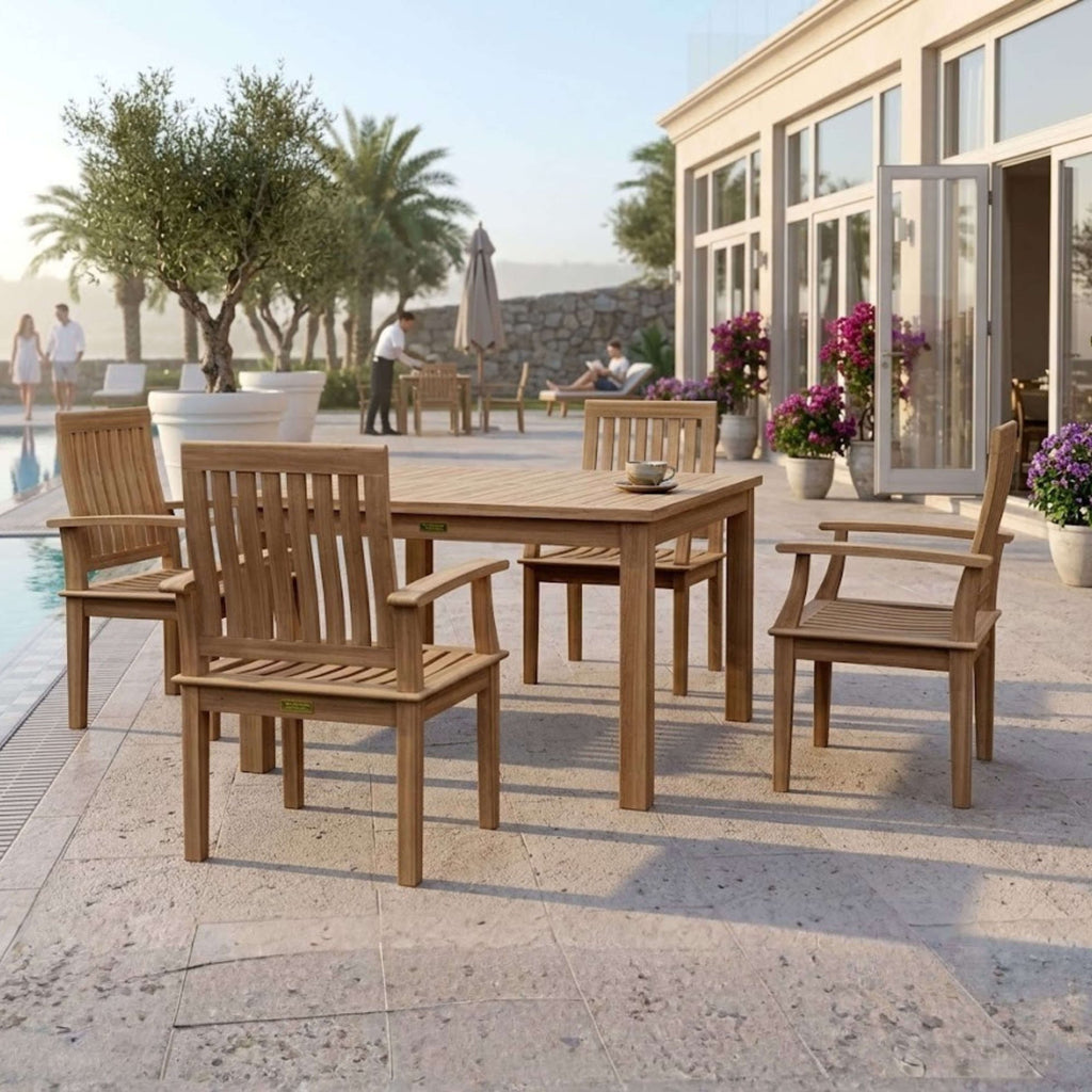 Anderson Teak Windsor Brianna 5-Piece Dining Table Set – view 3