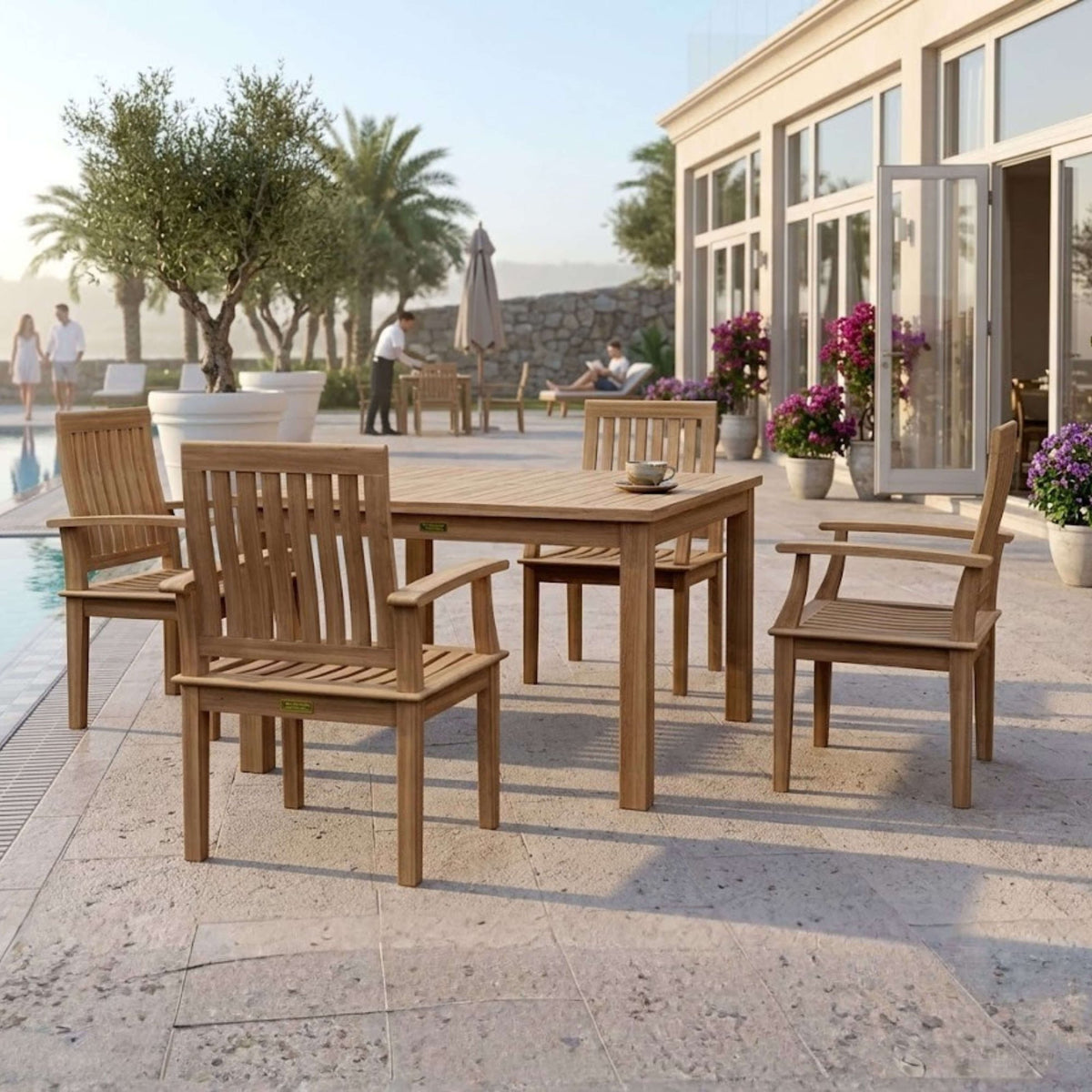 Anderson Teak Windsor Brianna 5-Piece Dining Table Set – view 3
