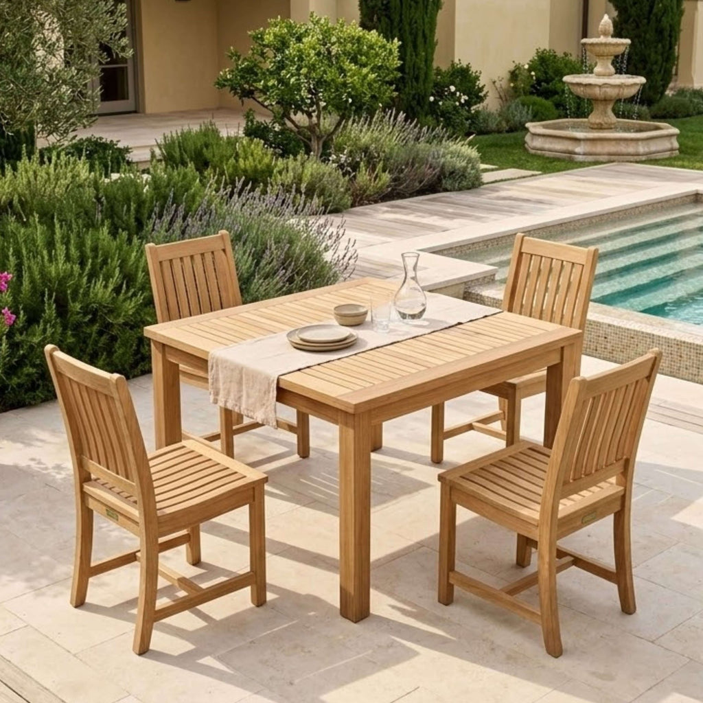 Anderson Teak Windsor Rialto Side Chair 5-Piece Dining Table Set – view 4