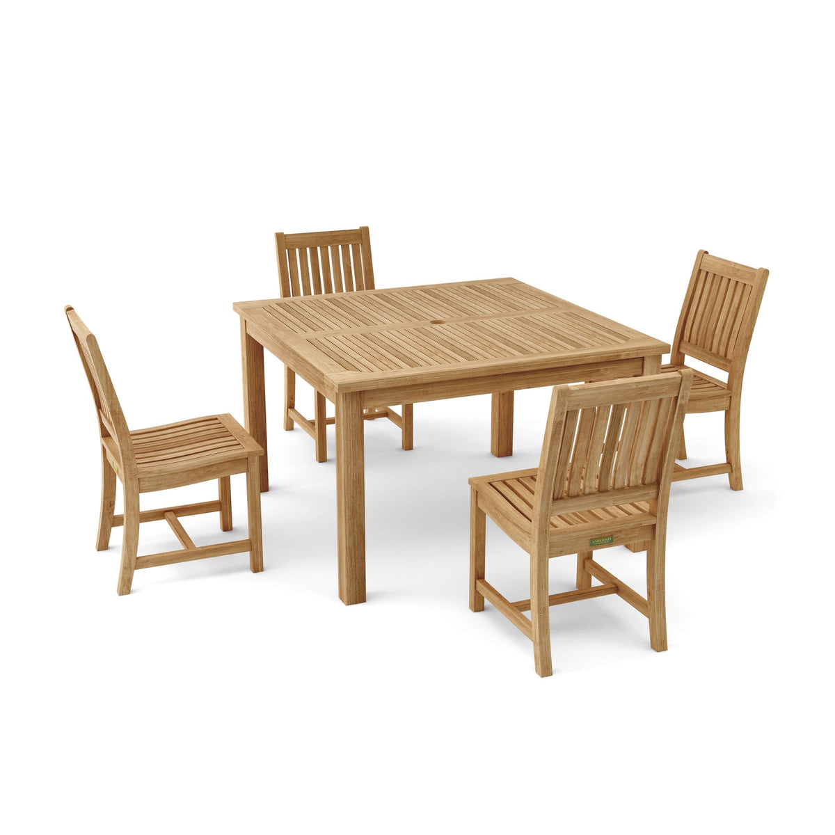 Anderson Teak Windsor Rialto Side Chair 5-Piece Dining Table Set – view 5