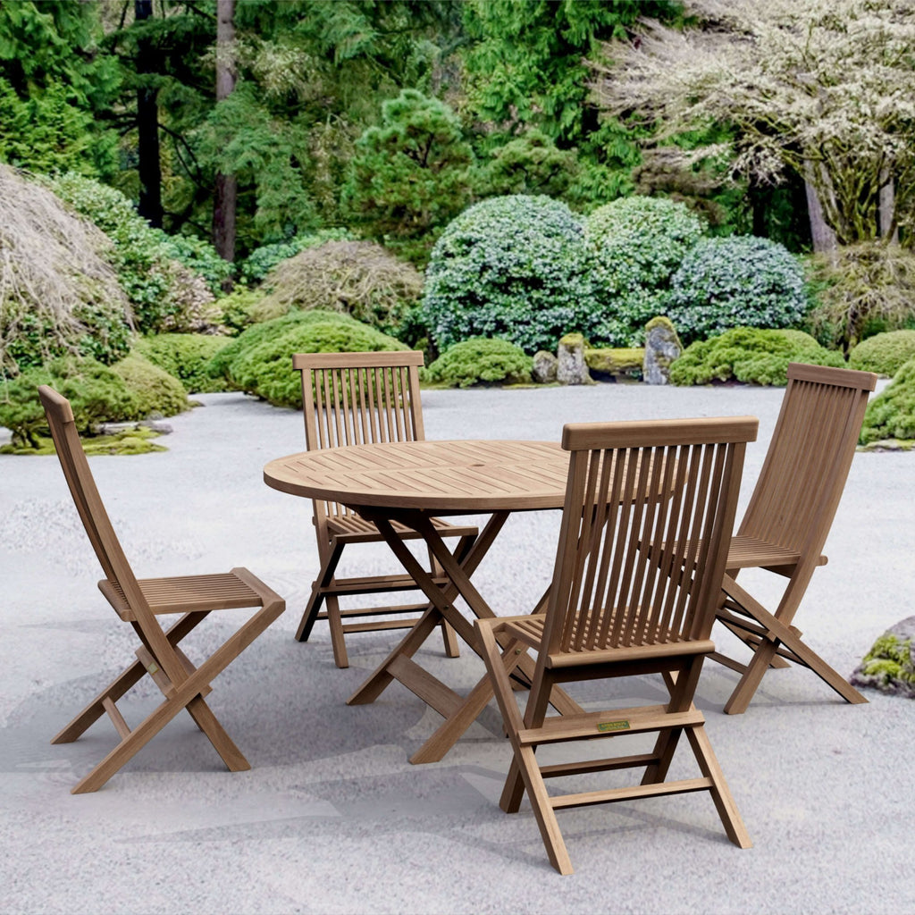 Anderson Teak Classic Bahama 5-Piece Folding Dining Set – view 5