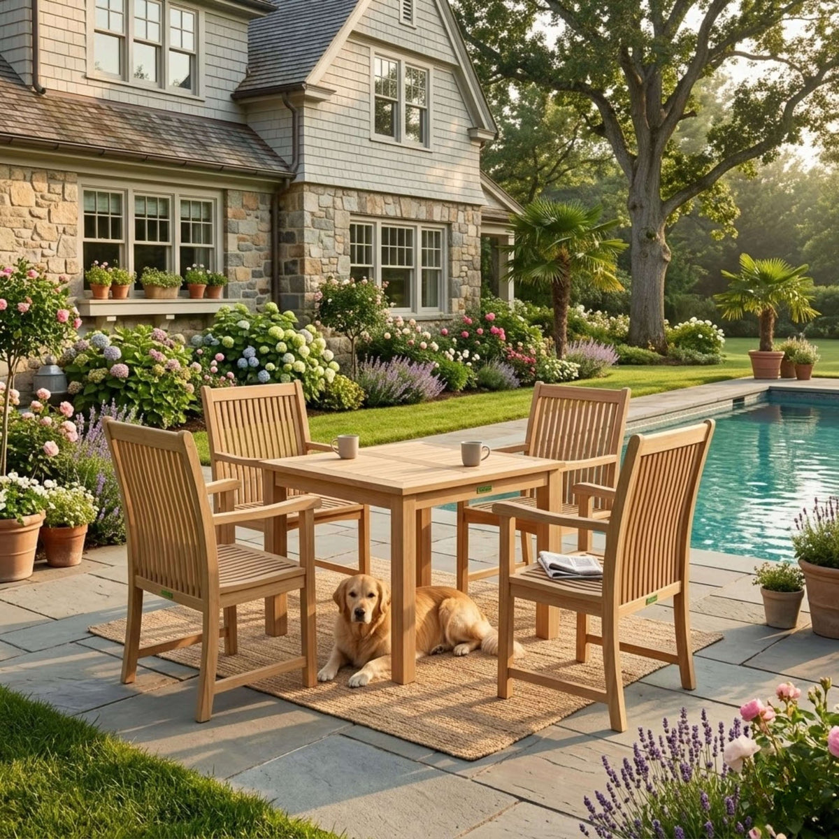 Anderson Teak Bahama Chicago 5-Piece Bistro Set
