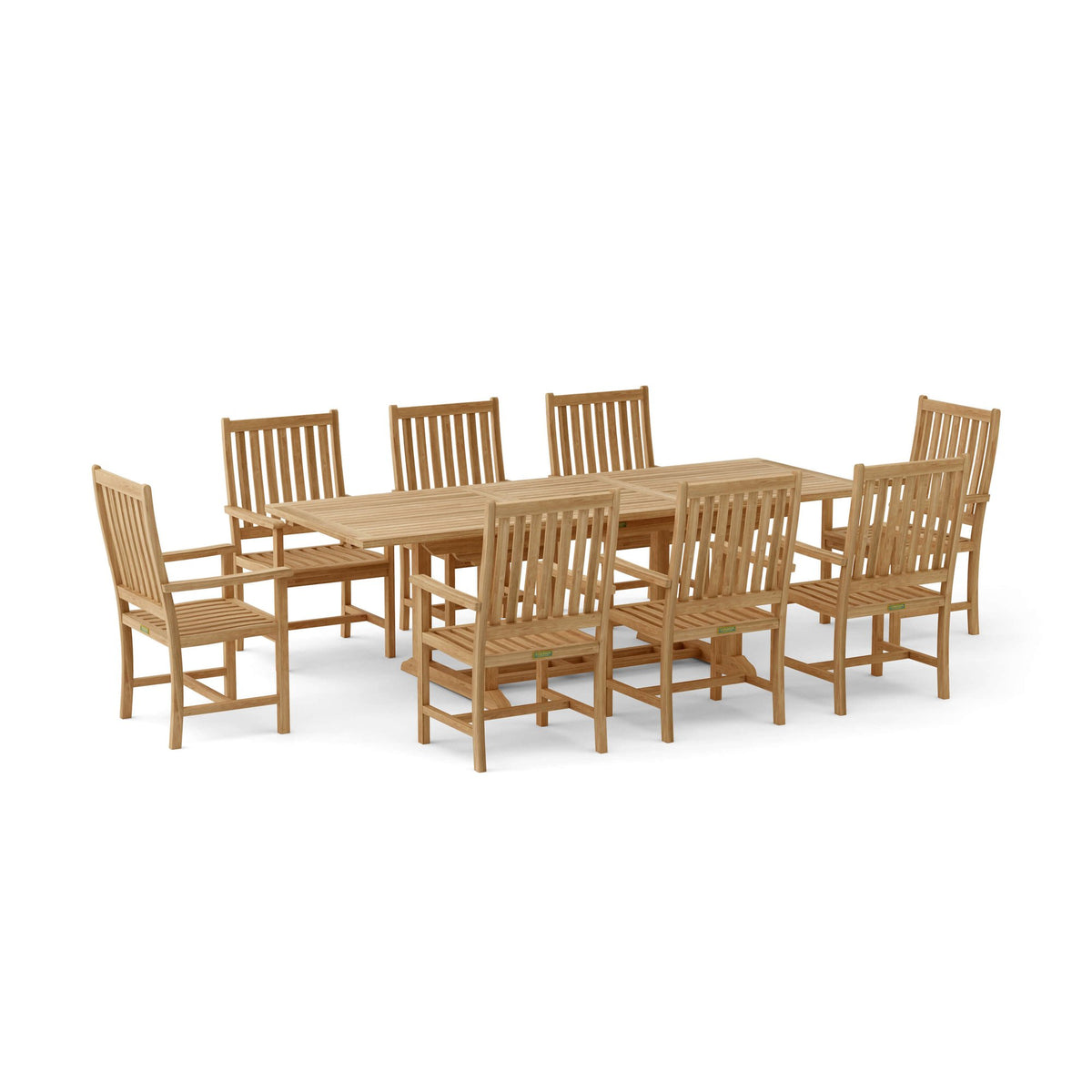 Anderson Teak Bahama Wilshire Armchair 9-Piece Extension Dining Set – view 2