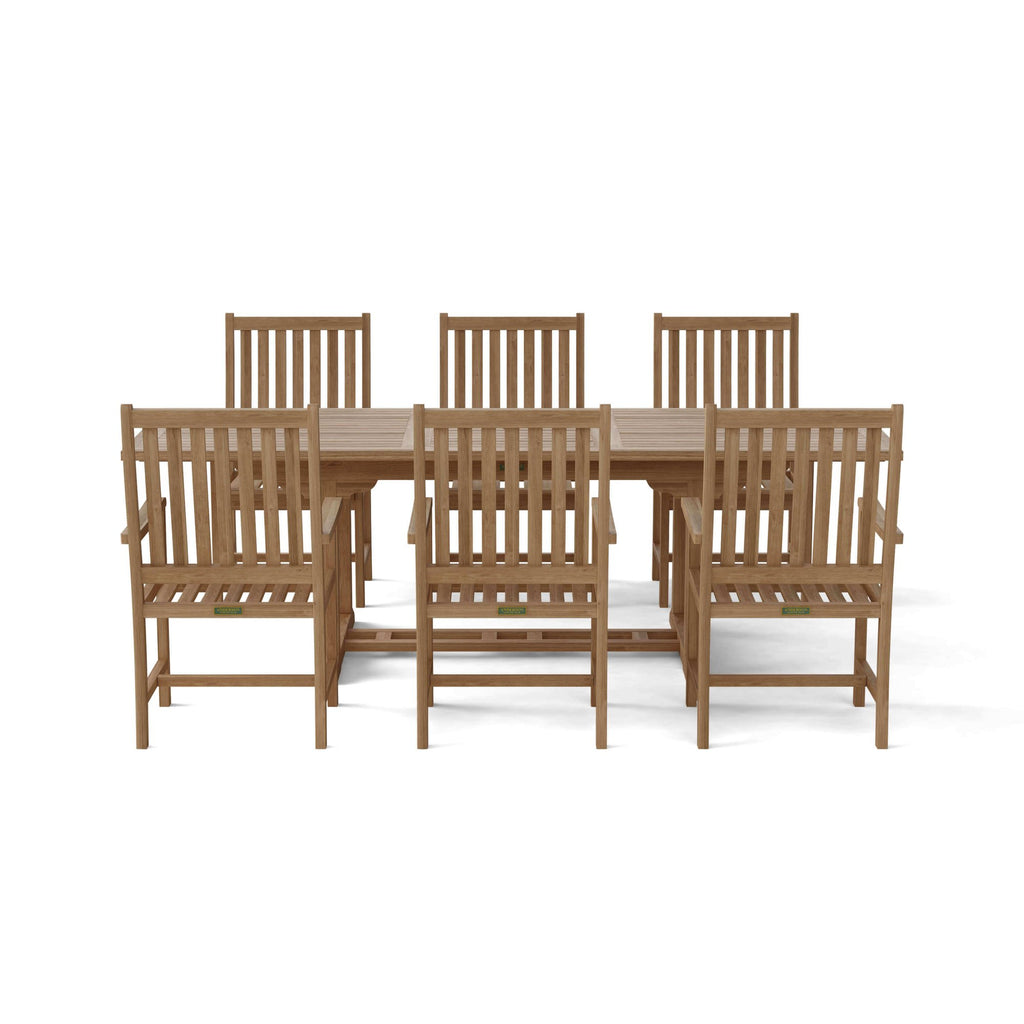 Anderson Teak Bahama Wilshire Armchair 7-Piece Extension Dining Set – view 6