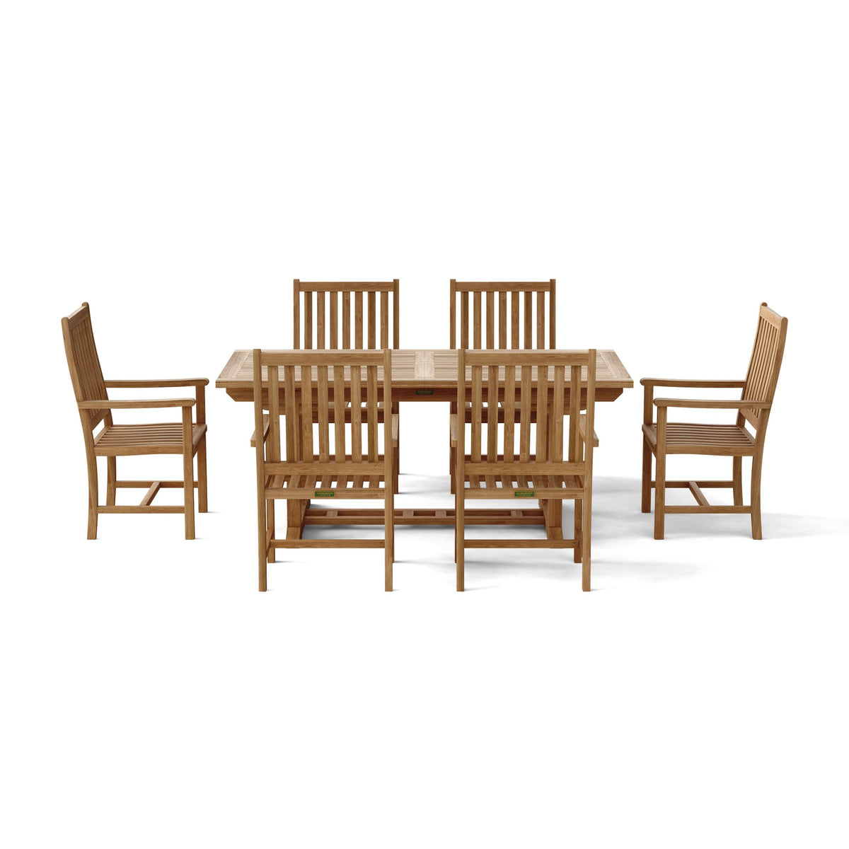 Anderson Teak Bahama Wilshire Armchair 7-Piece Extension Dining Set – view 7