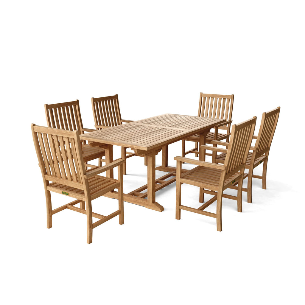 Anderson Teak Bahama Wilshire Armchair 7-Piece Extension Dining Set – view 8