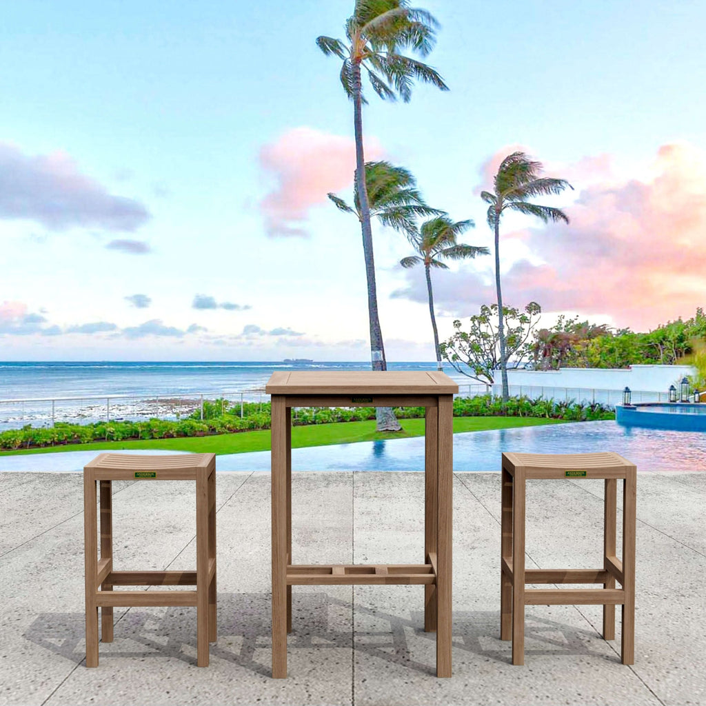 Anderson Teak Bahama Montego 3-Piece Square Bar Set – view 3