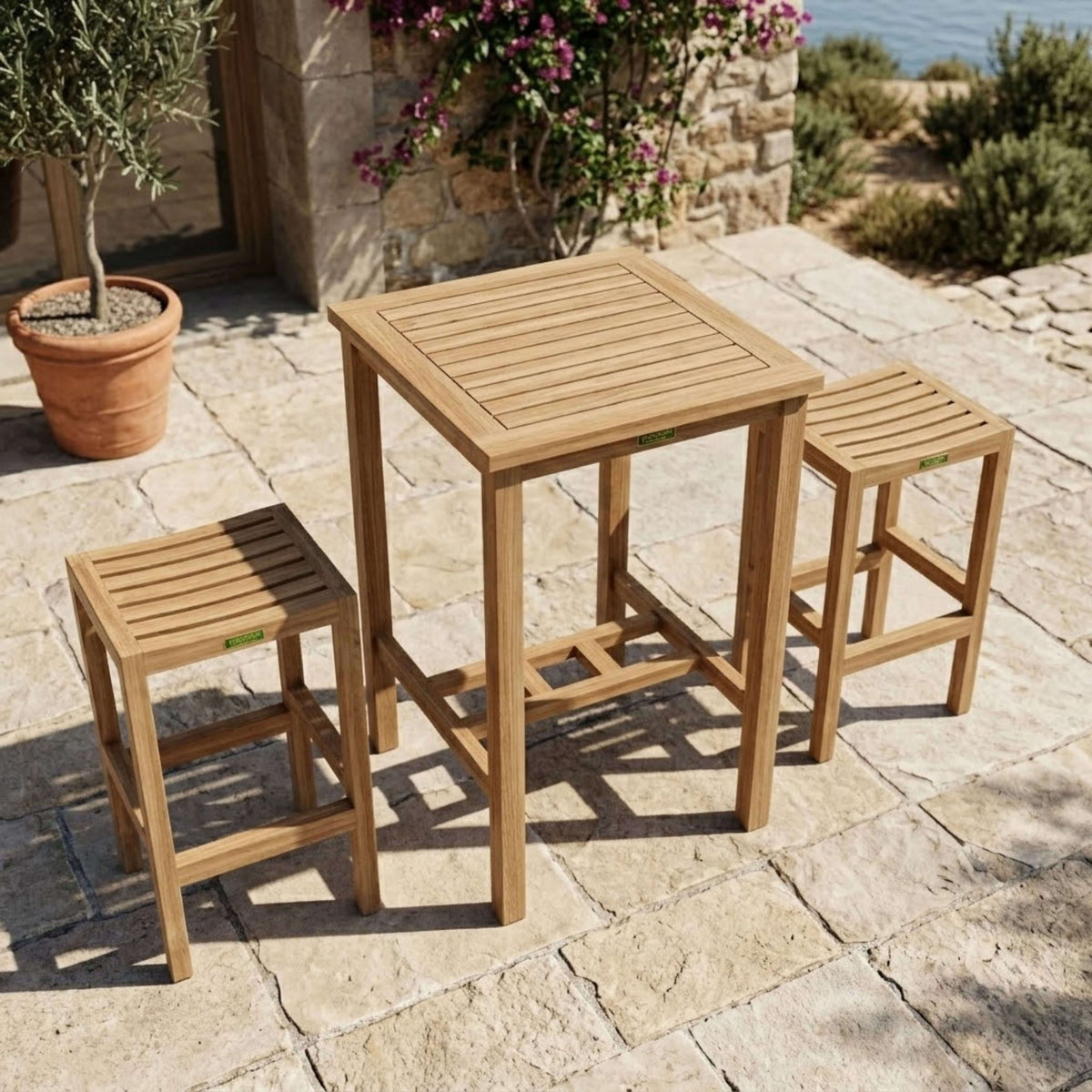 Anderson Teak Bahama Montego 3-Piece Square Bar Set – view 4
