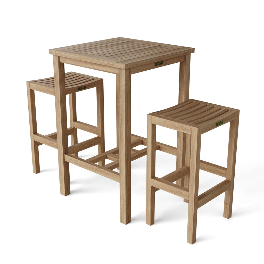 Anderson Teak Bahama Montego 3-Piece Square Bar Set – view 5