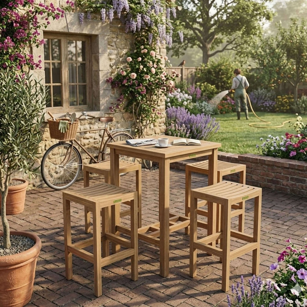 Anderson Teak Bahama Montego 5-Piece Square Bar Set – view 3
