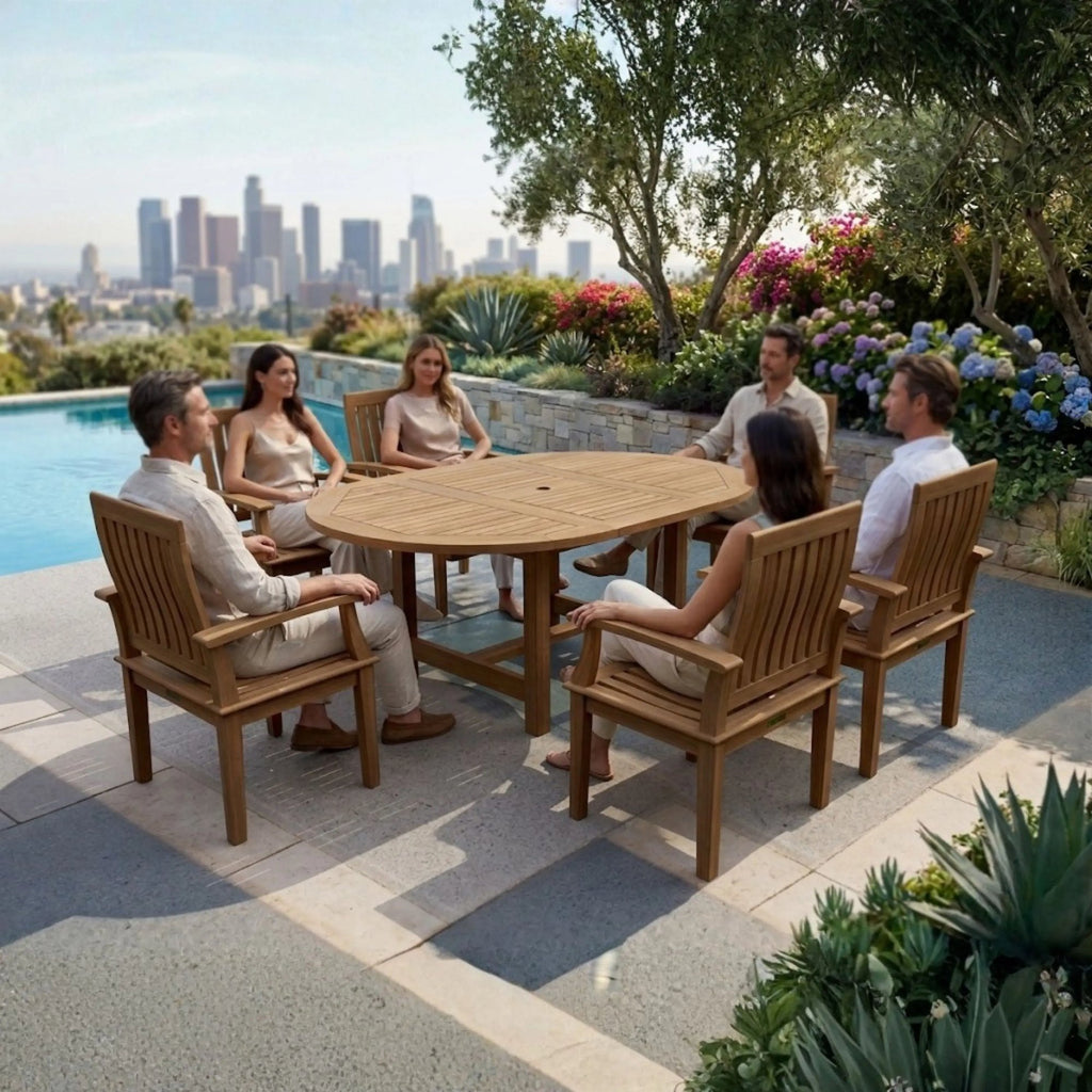 Anderson Teak Bahama Brianna 7-Piece Extension Dining Set – view 4