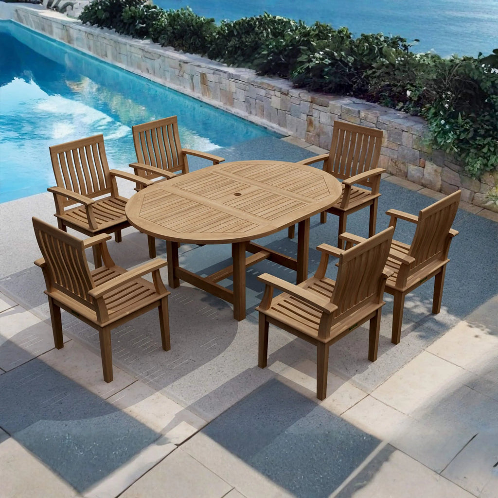 Anderson Teak Bahama Brianna 7-Piece Extension Dining Set – view 5