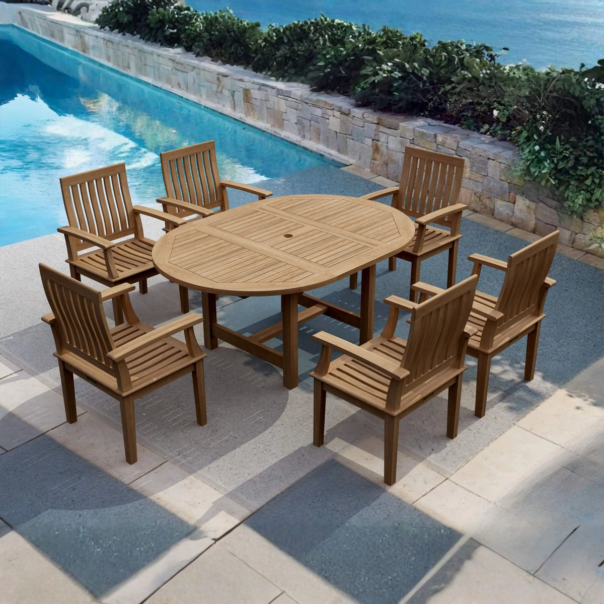 Anderson Teak Bahama Brianna 7-Piece Extension Dining Set – view 5