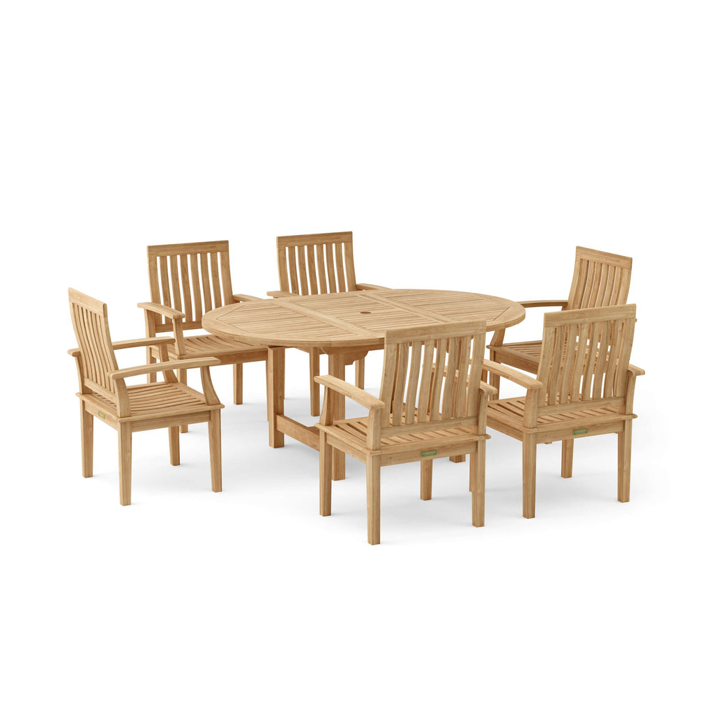 Anderson Teak Bahama Brianna 7-Piece Extension Dining Set – view 8
