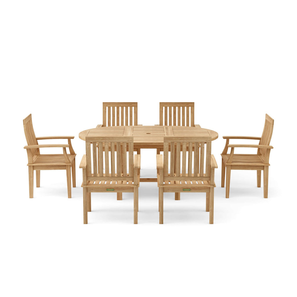 Anderson Teak Bahama Brianna 7-Piece Extension Dining Set – view 9