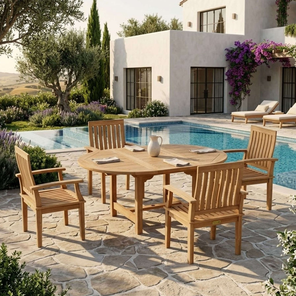 Anderson Teak Bahama Brianna 5-Piece Extension Dining Set – view 2